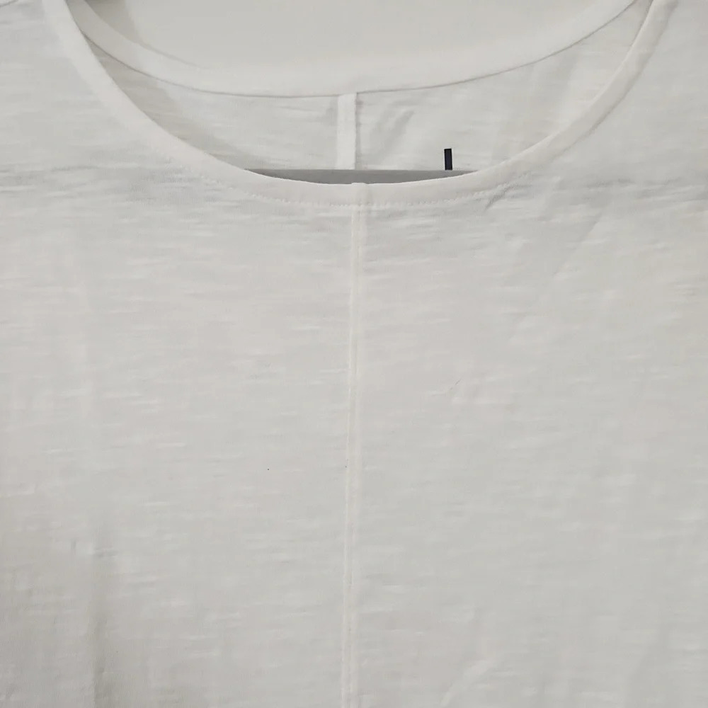 Jason Wu Tee Shirt Embroidered Hem Yellow White Medium - Picture 5 of 5